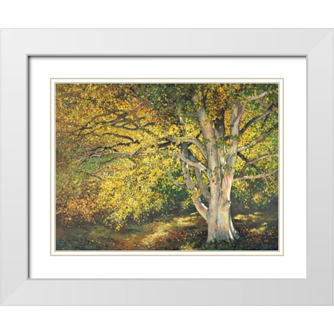 Golden Light I White Modern Wood Framed Art Print with Double Matting by Reynolds, Graham