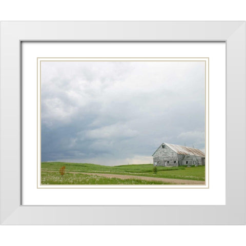 Barn Scape I White Modern Wood Framed Art Print with Double Matting by Blixt, Ingrid