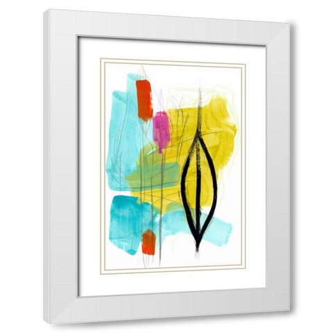 Fringe Aspect I White Modern Wood Framed Art Print with Double Matting by Vess, June Erica