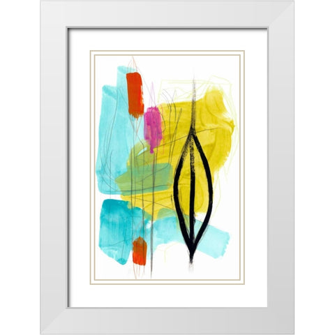 Fringe Aspect I White Modern Wood Framed Art Print with Double Matting by Vess, June Erica