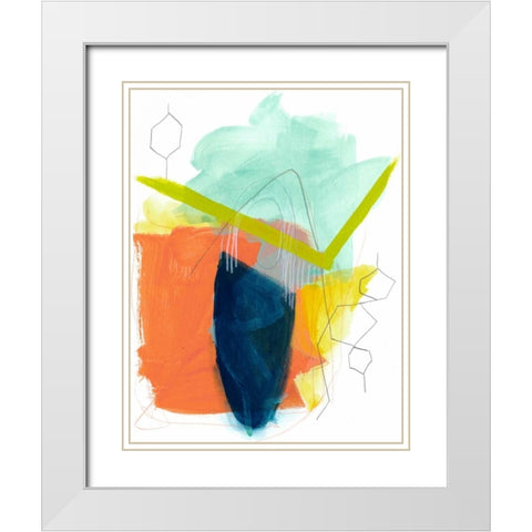 Fringe Aspect II White Modern Wood Framed Art Print with Double Matting by Vess, June Erica