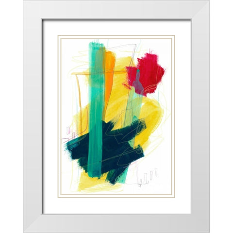 Fringe Aspect VI White Modern Wood Framed Art Print with Double Matting by Vess, June Erica