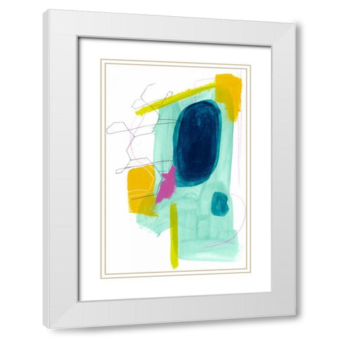 Fringe Aspect VII White Modern Wood Framed Art Print with Double Matting by Vess, June Erica