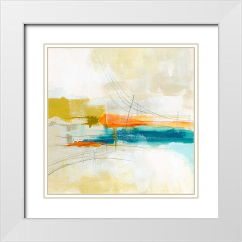 Atmospheric V White Modern Wood Framed Art Print with Double Matting by Vess, June Erica