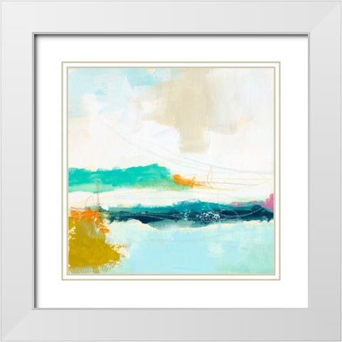 Atmospheric IX White Modern Wood Framed Art Print with Double Matting by Vess, June Erica