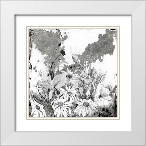 Izas Garden II White Modern Wood Framed Art Print with Double Matting by Blixt, Ingrid