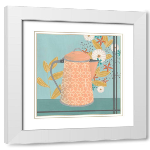 Whimsical Kitchen II White Modern Wood Framed Art Print with Double Matting by Vess, June Erica