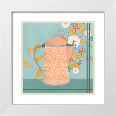 Whimsical Kitchen II White Modern Wood Framed Art Print with Double Matting by Vess, June Erica