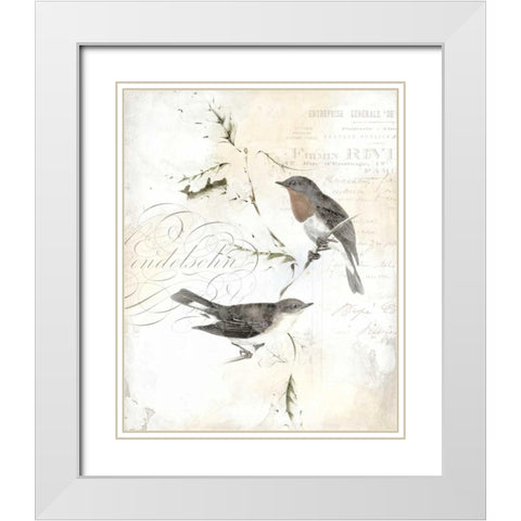 Rustic Gould III White Modern Wood Framed Art Print with Double Matting by Studio W