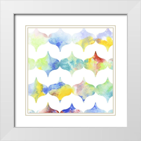Metric Watercolors II White Modern Wood Framed Art Print with Double Matting by Goldberger, Jennifer