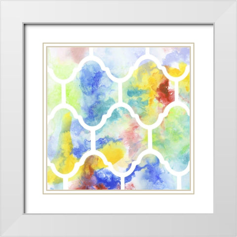 Metric Watercolors III White Modern Wood Framed Art Print with Double Matting by Goldberger, Jennifer