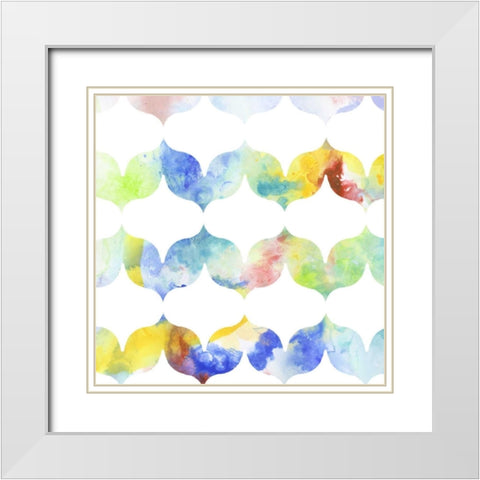Metric Watercolors VI White Modern Wood Framed Art Print with Double Matting by Goldberger, Jennifer