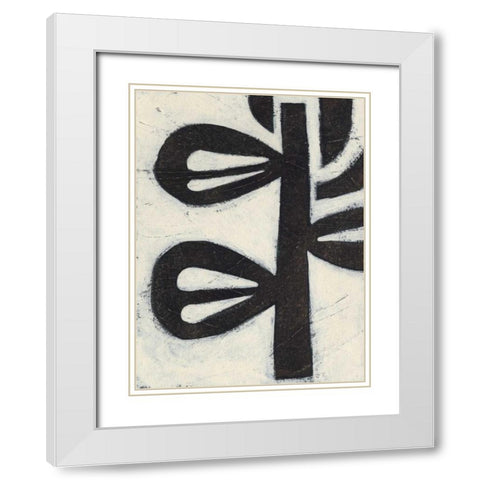 Symbiotic V White Modern Wood Framed Art Print with Double Matting by Vess, June Erica