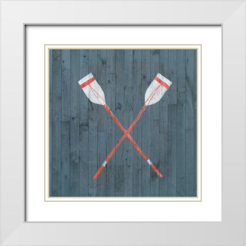 Nautical Plank II White Modern Wood Framed Art Print with Double Matting by Popp, Grace