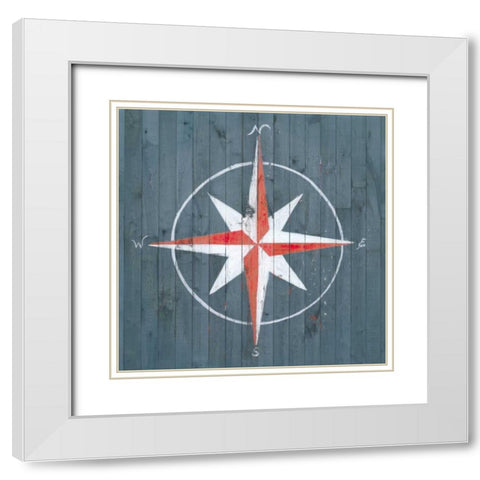 Nautical Plank III White Modern Wood Framed Art Print with Double Matting by Popp, Grace