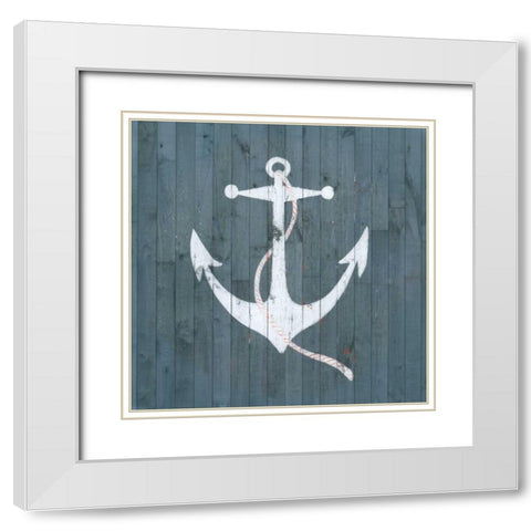 Nautical Plank IV White Modern Wood Framed Art Print with Double Matting by Popp, Grace
