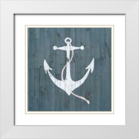 Nautical Plank IV White Modern Wood Framed Art Print with Double Matting by Popp, Grace