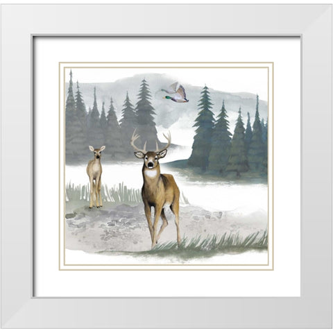Lodge Landscape II White Modern Wood Framed Art Print with Double Matting by Popp, Grace