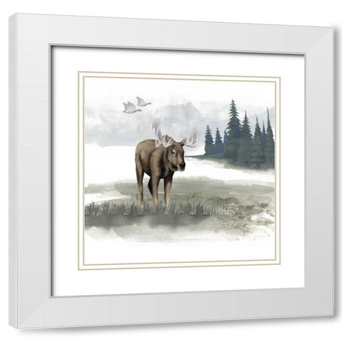 Lodge Landscape III White Modern Wood Framed Art Print with Double Matting by Grace Popp
