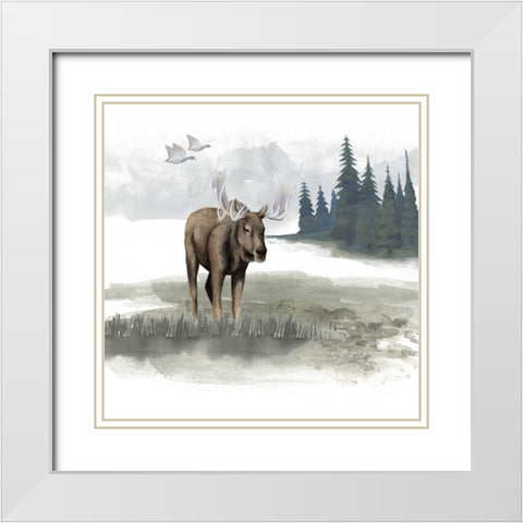 Lodge Landscape III White Modern Wood Framed Art Print with Double Matting by Grace Popp