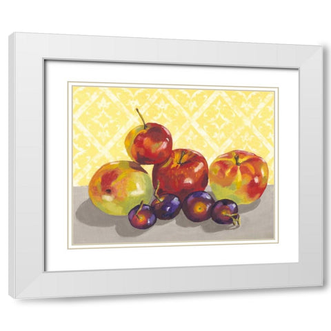 Ripe Fruit II White Modern Wood Framed Art Print with Double Matting by Miller, Dianne