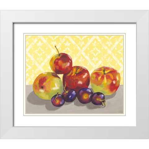 Ripe Fruit II White Modern Wood Framed Art Print with Double Matting by Miller, Dianne