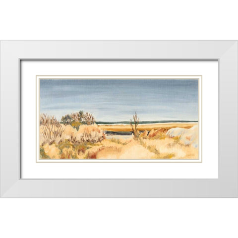 The Sound Shoreline II White Modern Wood Framed Art Print with Double Matting by Dianne Miller