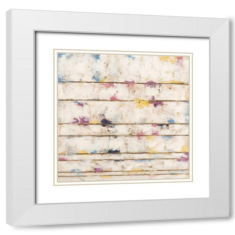 Lined Abstract II White Modern Wood Framed Art Print with Double Matting by Meagher, Megan