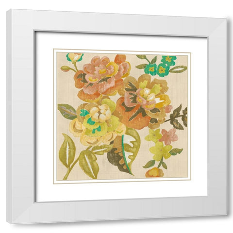 Beaded Chintz II White Modern Wood Framed Art Print with Double Matting by Zarris, Chariklia