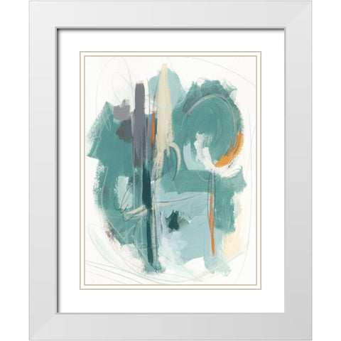 Rhythm Rhapsody I White Modern Wood Framed Art Print with Double Matting by Vess, June Erica