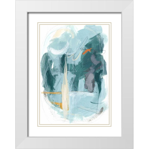 Rhythm Rhapsody II White Modern Wood Framed Art Print with Double Matting by Vess, June Erica