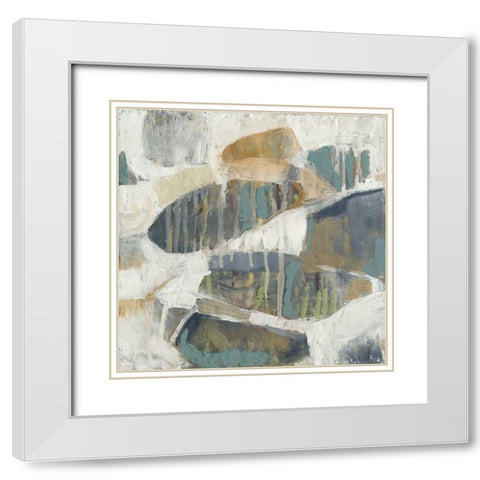 Orbs Dissolve I White Modern Wood Framed Art Print with Double Matting by Jennifer Goldberger