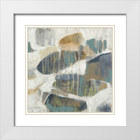 Orbs Dissolve I White Modern Wood Framed Art Print with Double Matting by Jennifer Goldberger