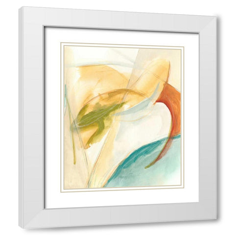 Vertigo II White Modern Wood Framed Art Print with Double Matting by Vess, June Erica