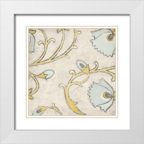Spa Floral Fresco IV White Modern Wood Framed Art Print with Double Matting by Vess, June Erica
