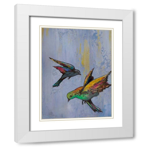 Bright Wings II White Modern Wood Framed Art Print with Double Matting by Altug, Mehmet