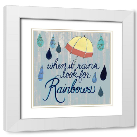 Rainy Day I White Modern Wood Framed Art Print with Double Matting by Popp, Grace