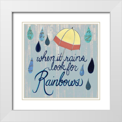 Rainy Day I White Modern Wood Framed Art Print with Double Matting by Popp, Grace