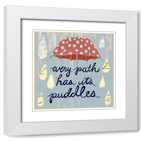 Rainy Day II White Modern Wood Framed Art Print with Double Matting by Popp, Grace