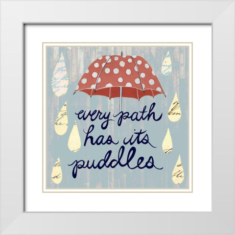 Rainy Day II White Modern Wood Framed Art Print with Double Matting by Popp, Grace