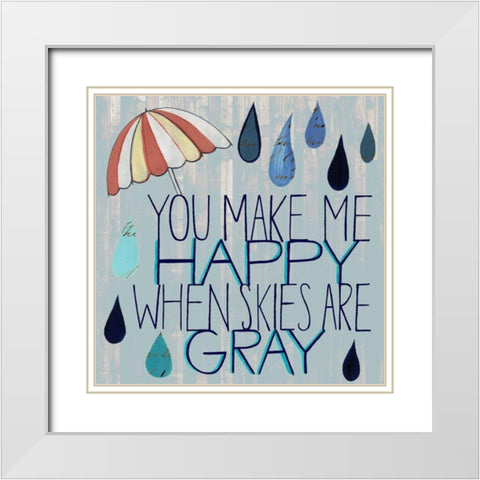 Rainy Day III White Modern Wood Framed Art Print with Double Matting by Popp, Grace