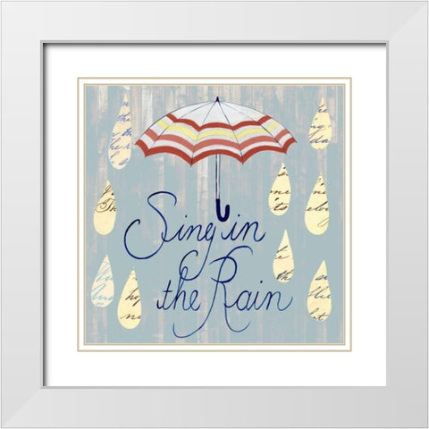 Rainy Day IV White Modern Wood Framed Art Print with Double Matting by Popp, Grace