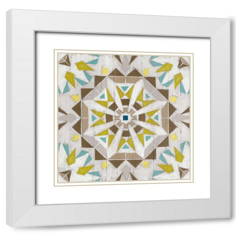 Driftwood Mandala I White Modern Wood Framed Art Print with Double Matting by Vess, June Erica