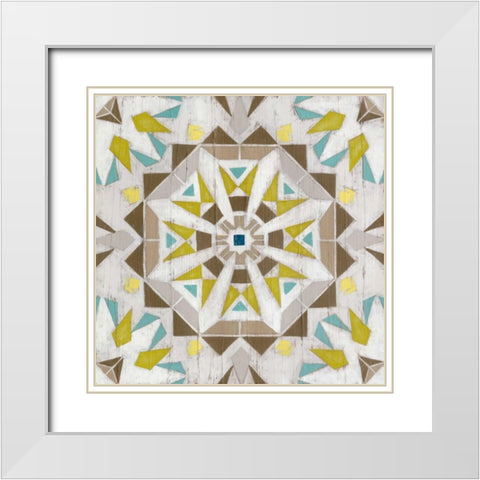 Driftwood Mandala I White Modern Wood Framed Art Print with Double Matting by Vess, June Erica