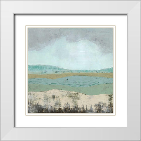 Pastel Mooreland I White Modern Wood Framed Art Print with Double Matting by Popp, Grace