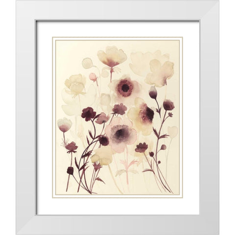 Anemone Haze I White Modern Wood Framed Art Print with Double Matting by Popp, Grace