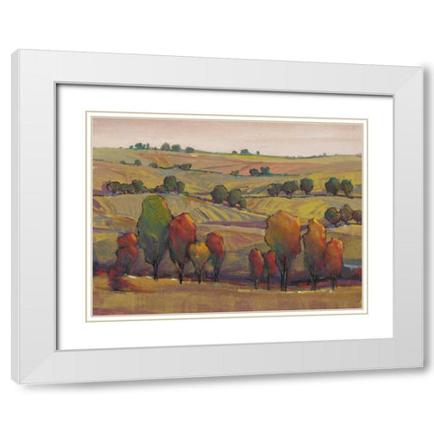 Rolling Hills I White Modern Wood Framed Art Print with Double Matting by OToole, Tim