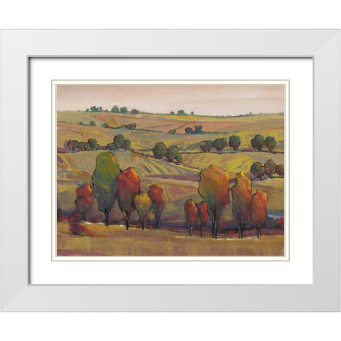 Rolling Hills I White Modern Wood Framed Art Print with Double Matting by OToole, Tim