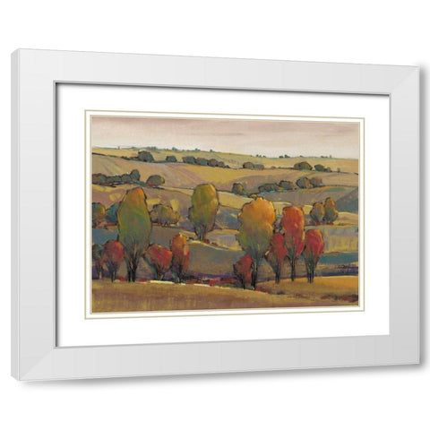 Rolling Hills II White Modern Wood Framed Art Print with Double Matting by OToole, Tim