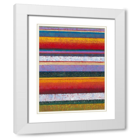 Tulip Fields I White Modern Wood Framed Art Print with Double Matting by OToole, Tim